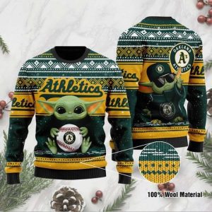 Baby Yoda Oakland Athletics Ugly Christmas Sweater