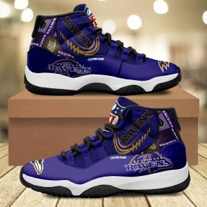 Baltimore Ravens Personalized JD11 Sneaker Basketball Shoes