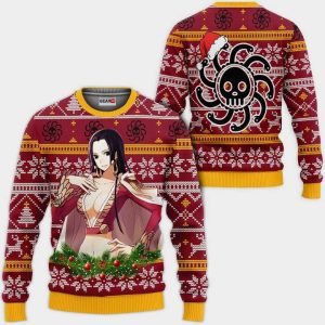 Boa Hancock Ugly Christmas Sweater Pullover Hoodie Custom One Piece Anime Xmas Gifts