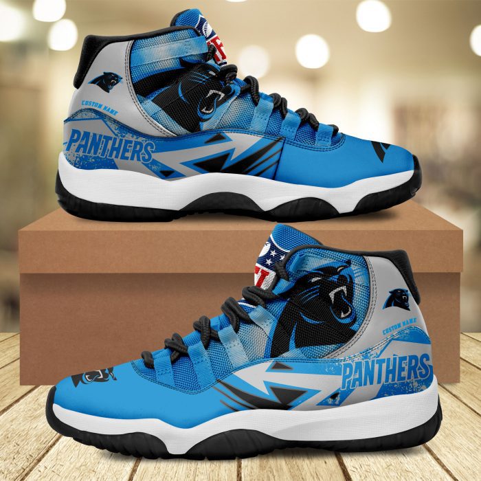 Carolina Panthers Big Logo NFL Personalized JD11 Sneaker Basketball Shoes