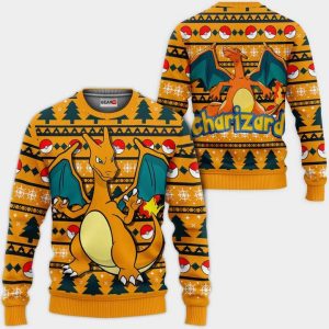Charizard Ugly Christmas Sweater Pullover Hoodie Custom Anime Xmas Gifts