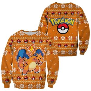 Charizard Ugly Christmas Sweater Pullover Hoodie Custom Xmas Gift