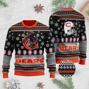Chicago Bears Football 3D Ugly Christmas Sweater