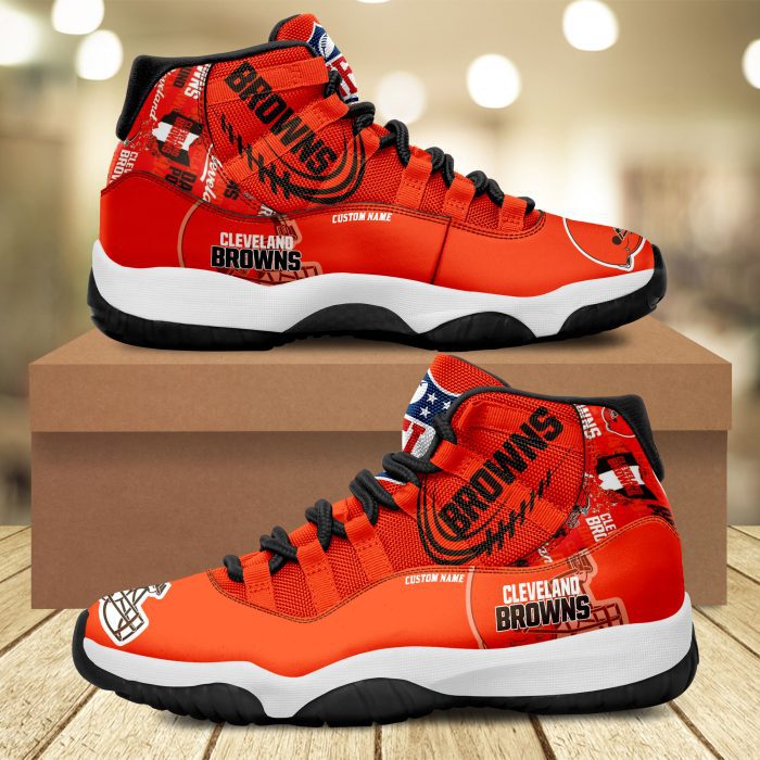 Cleveland Browns Personalized JD11 Sneaker Basketball Shoes