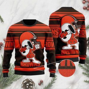 Cleveland Browns Snoopy Dabbing For Unisex Ugly Christmas Sweater