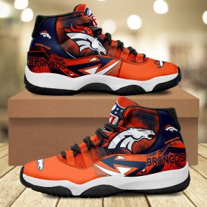 Denver Broncos Big Logo NFL Personalized JD11 Sneaker Basketball Shoes