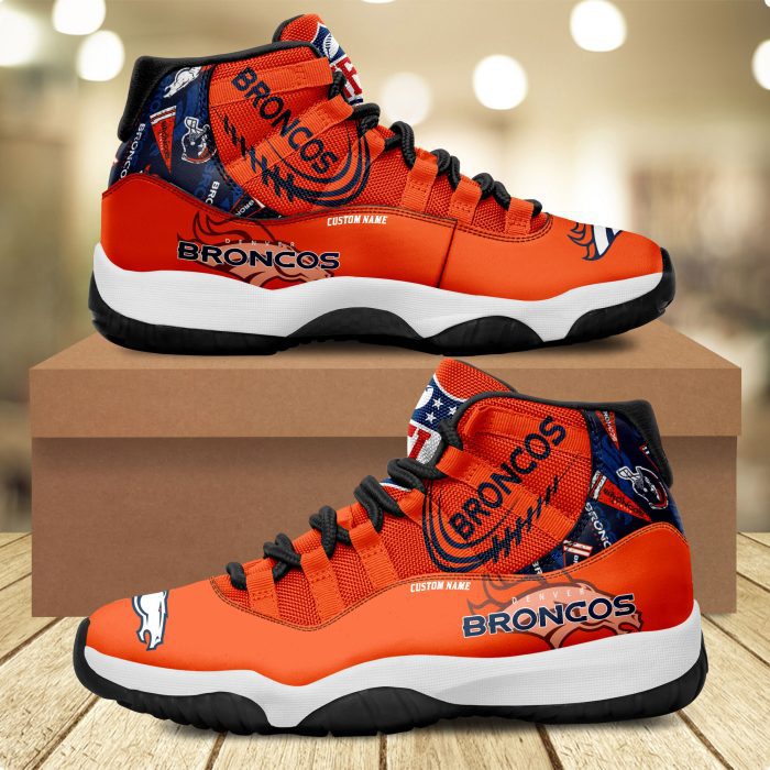 Denver Broncos Personalized JD11 Sneaker Basketball Shoes