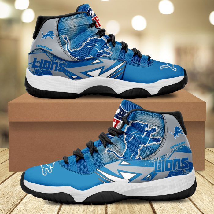 Detroit Lions Big Logo NFL Personalized JD11 Sneaker Basketball Shoes