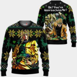 Dio Brando Ugly Christmas Sweater Pullover Hoodie Custom Oh You're Approaching Me Anime jj's Xmas Gifts