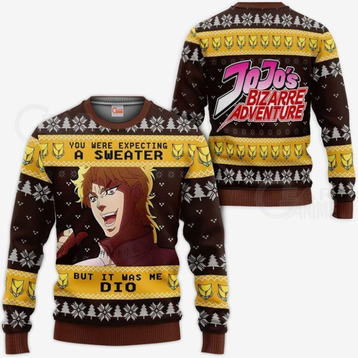 Dio Brando Ugly Christmas Sweater Pullover Hoodie JJBAs Xmas