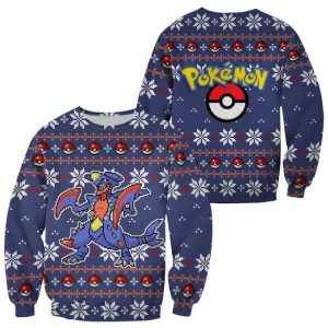 Garchomp Ugly Christmas Sweater Pullover Hoodie Custom Xmas Gift