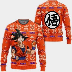 Goku Ugly Christmas Sweater Pullover Hoodie Custom Anime Xmas Gifts