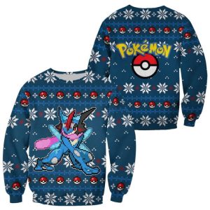 Greninja Ugly Christmas Sweater Pullover Hoodie Custom Xmas Gift
