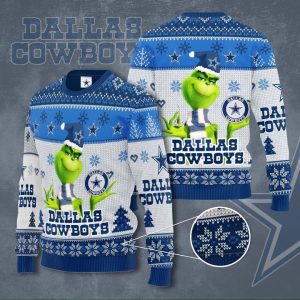 Grinch Dallas Cowboys Ugly Christmas Sweater