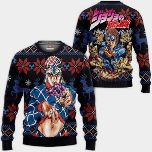 Guido Mista Ugly Christmas Sweater Pullover Hoodie Custom JJBA Xmas Gifts
