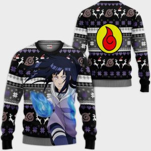 Hinata Hyuga Ugly Christmas Sweater Pullover Hoodie Custom Anime