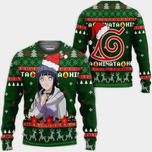 Hinata Hyuga Ugly Christmas Sweater Pullover Hoodie Custom Anime Xmas Gifts