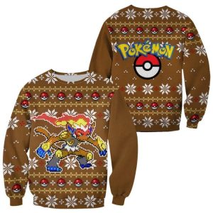 Infernape Ugly Christmas Sweater Pullover Hoodie Custom Xmas Gift