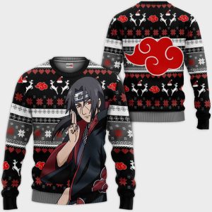 Itachi Uchiha Ugly Christmas Sweater Pullover Hoodie Akatsuki Custom Anime