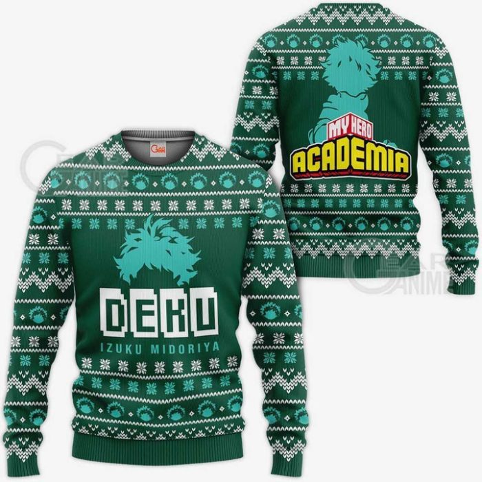 Izuku Midoriya Ugly Christmas Sweater Pullover Hoodie Deku Xmas Shirt