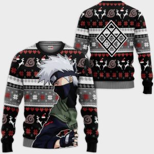 Kakashi Hatake Ugly Christmas Sweater Pullover Hoodie Custom Anime
