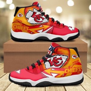 Kansas City Chiefs Big Logo NFL Personalized JD11 Sneaker Basketball Shoes