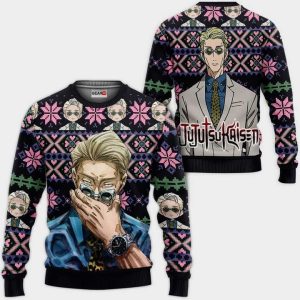 Kento Nanami Ugly Christmas Sweater Pullover Hoodie Custom Anime Jujutsu Kaisen Xmas Gifts