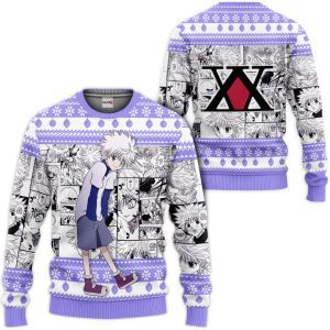 Killua Zoldyck Custom Anime Ugly Christmas Sweater Pullover Hoodie