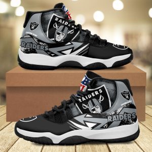 Las Vegas Raiders Big Logo NFL Personalized JD11 Sneaker Basketball Shoes