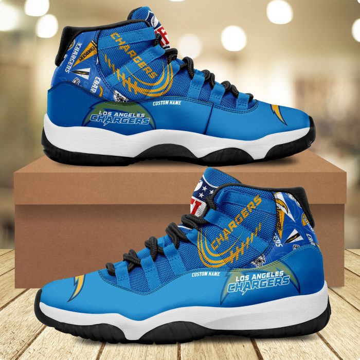 Los Angeles Chargers Personalized JD11 Sneaker Basketball Shoes