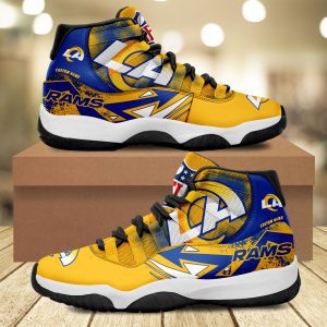 Los Angeles Rams Big Logo NFL Personalized JD11 Sneaker Basketball Shoes