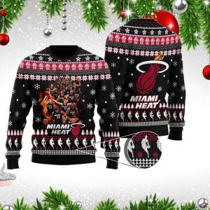 Miami Heat Basketball Team Woolen Christmas Sweater