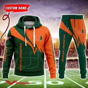 Miami Hurricanes Ncaa Combo Hoodie And Joggers Gift For Fans CHJ038