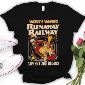 Mickey And Minnie's Runaway Railway Adventure Begins Kid Tee - Unisex T-Shirt