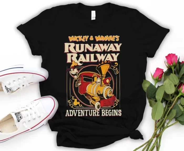 Mickey And Minnie's Runaway Railway Adventure Begins Kid Tee - Unisex T-Shirt