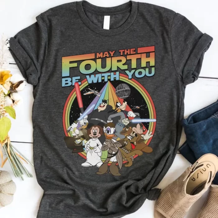 Mickey Friends Star Wars May The Fourth Be With You Kid Tee - Unisex T-Shirt