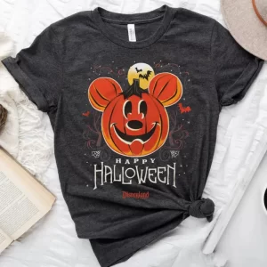 Mickey Mouse Pumpkin Disney Happy Halloween Kid Tee - Unisex T-Shirt  Disneyland Halloween Trip