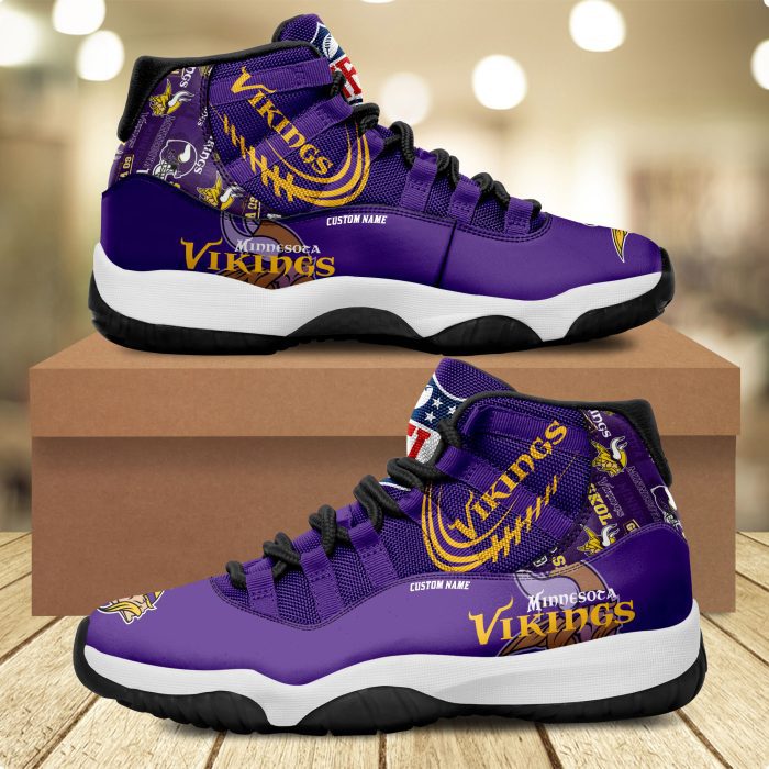 Minnesota Vikings Personalized JD11 Sneaker Basketball Shoes