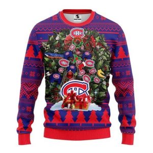 Montreal Canadiens Tree Christmas Ugly Christmas Sweater