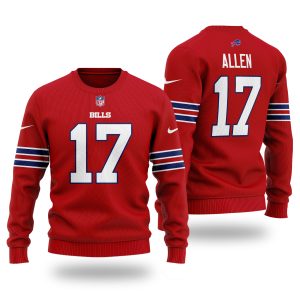 NFL Buffalo Bills Josh Allen #17 Ugly Christmas Sweater