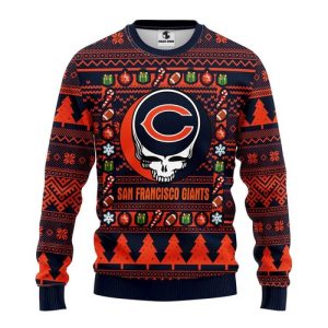 NFL Chicago Bears Grateful Dead Ugly Christmas Sweater