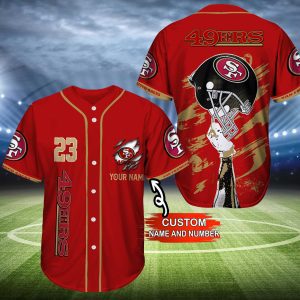 NFL San Francisco 49ers Baseball Jersey Personalized BJ2002