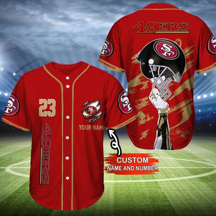 NFL San Francisco 49ers Baseball Jersey Personalized BJ2002