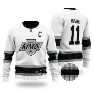 NHL Los Angeles Kings Kopitar 11 Black Wool Ugly Sweater