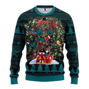 NHL San Jose Sharks Tree Christmas Ugly Sweater