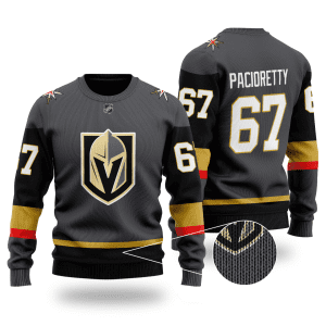 NHL Vegas Golden Knights Max Pacioretty Grey Ugly Sweater