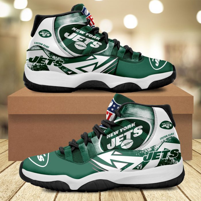 New York Jets Big Logo NFL Personalized JD11 Sneaker Basketball Shoes