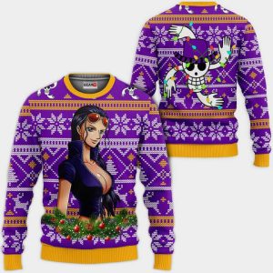 Nico Robin Ugly Christmas Sweater Pullover Hoodie Custom Xmas Gifts