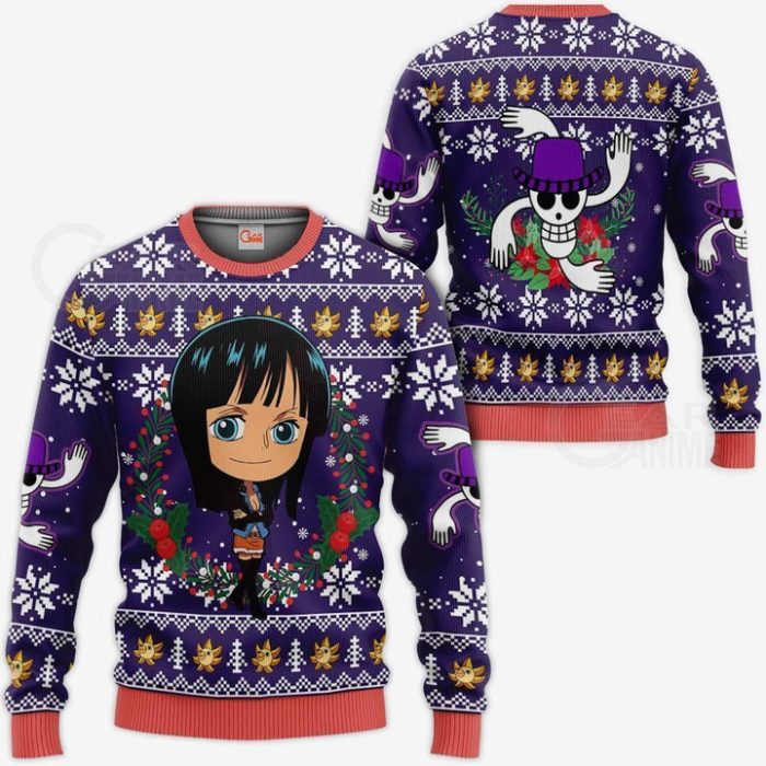 Nico Robin Ugly Christmas Sweater Pullover Hoodie One Piece Anime Xmas