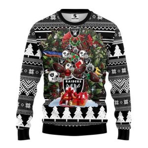 Oakland Raiders Tree Christmas Ugly Christmas Sweater
